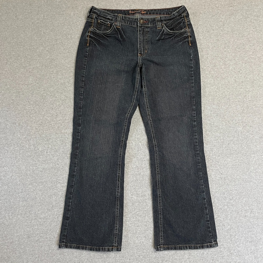 Riders Copper Jeans Womens 11/12‎ Petite Blue Bootcut Midrise Distressed Denim
